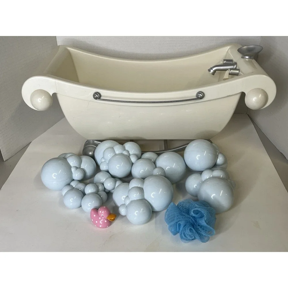 American Girl BUBBLE BATHTUB Just Like You Retired White Bath Time & Accessories